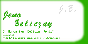 jeno beliczay business card